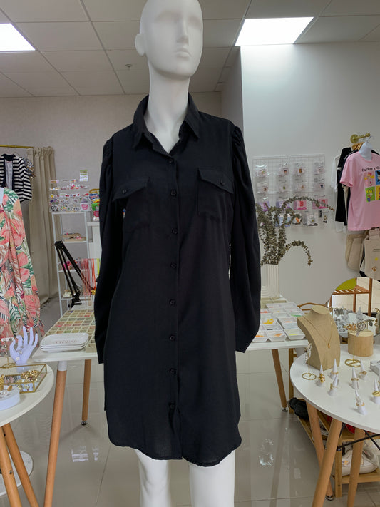 Vestido tipo camisa [M]